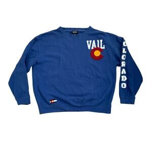 Vail Resort Wear Crewneck Sweater Blue Mens Unisex size 2XL
